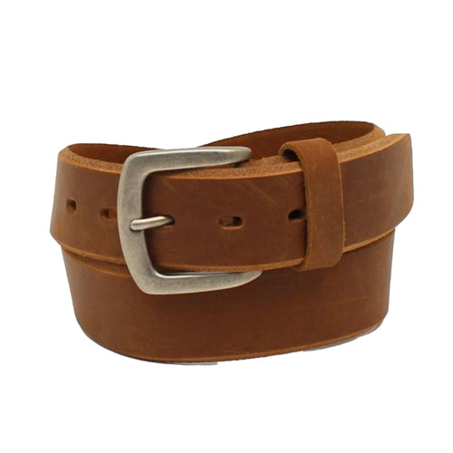 Ariat Mens Single Piece Belt 1-1/2" Medium Brown