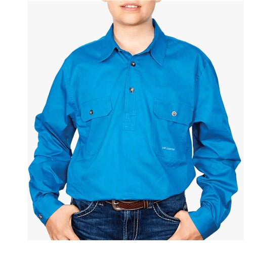 Just Country Lachlan Workshirt Blue Jewel