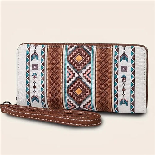 Boho-Chic RFID Blocking Women’s Wallet - Beige