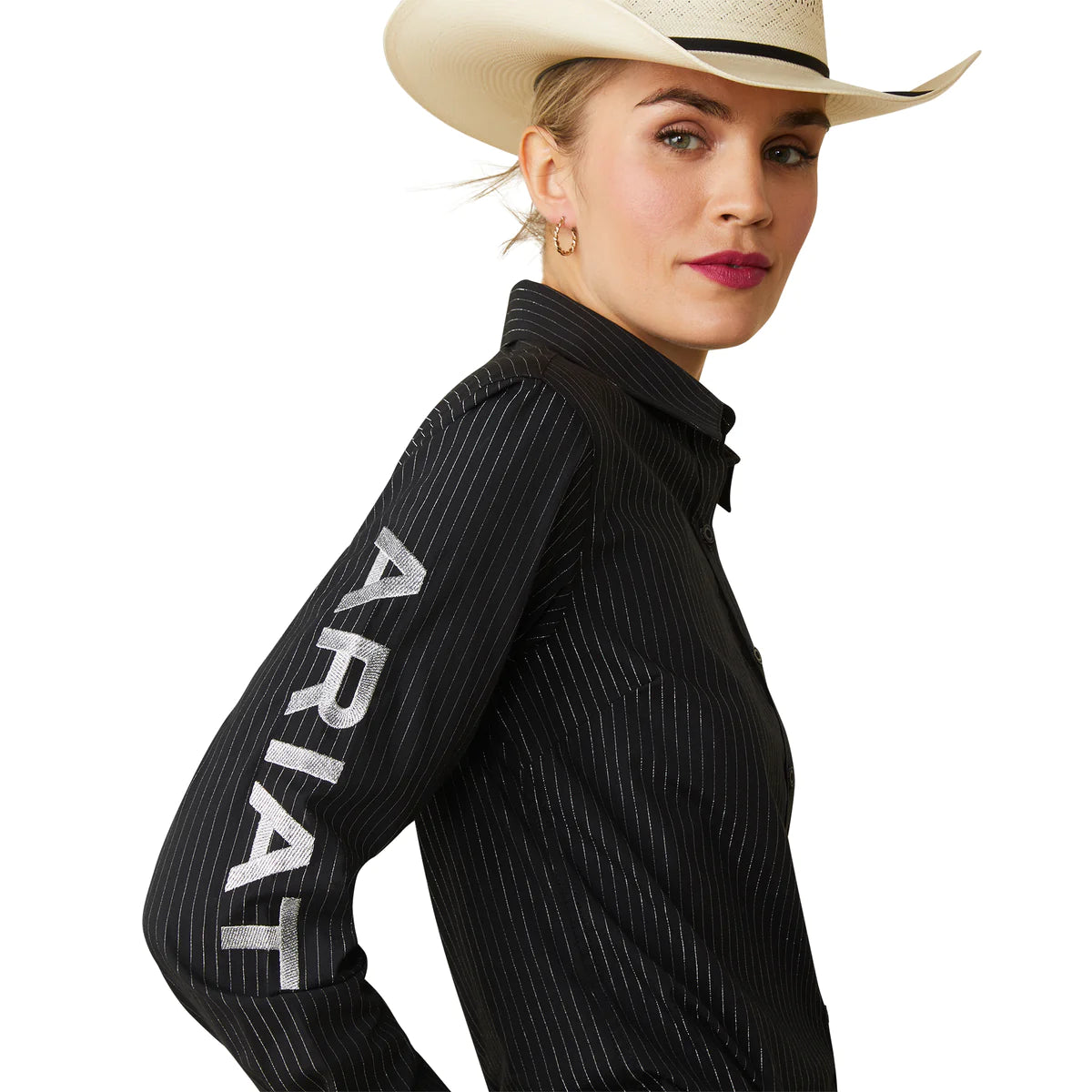 Ariat Team Kirby Stretch Black/Silver Lurex L/S Shirt