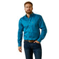 Ariat Team Logo Twill Fitted Shirt - Deep Turquoise