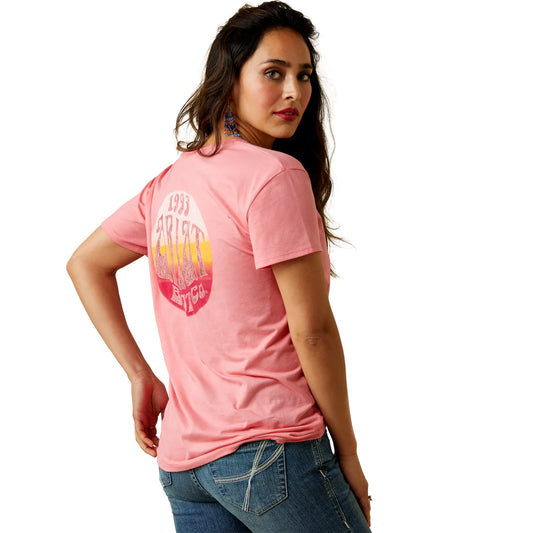 Ariat Ladie's Groovy Tee - Neon Coral Heather