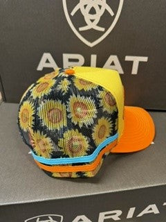 Ariat Sunflower Script Trucker Cap - Blue Burst