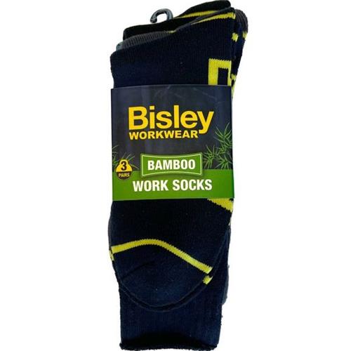 Bisley 3 Pack Bamboo Work Socks Ass