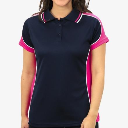 Be Seen Ladies Polo N/HP/W