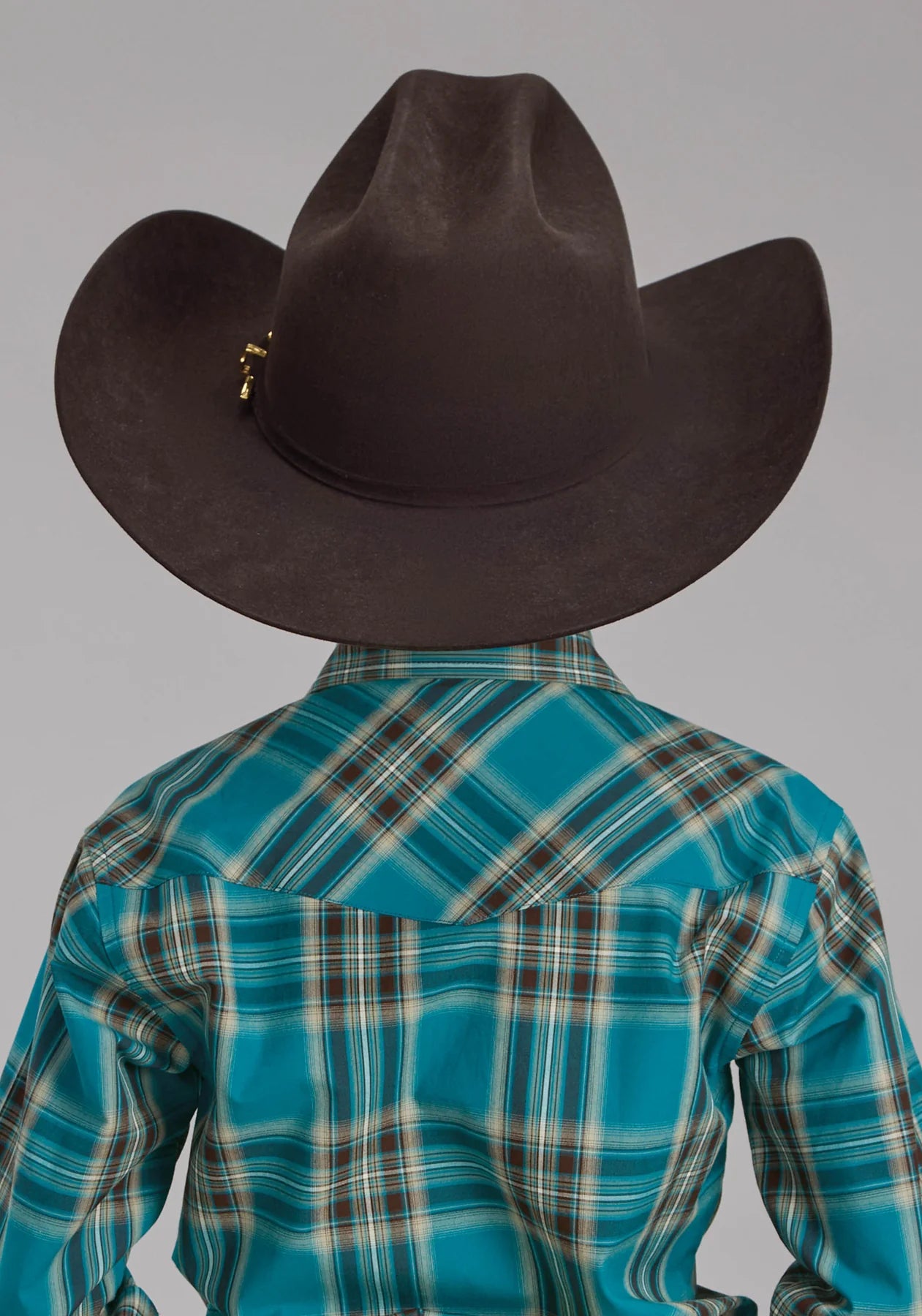 Roper Boy's - Amarillo Collection Shirt - Plaid Green