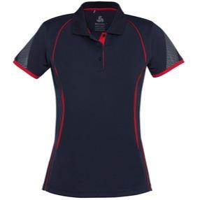 Ladies Razor Navy/Red Polo