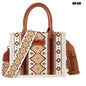 Wrangler Southwestern Print Small Canvas Tote/Crossbody - Coffee