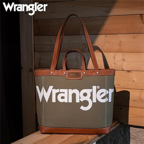 Wrangler Canvas Top Handle Tote/Shoulder Bag - ARMY