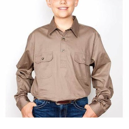 Just Country Lachlan Workshirt Brown