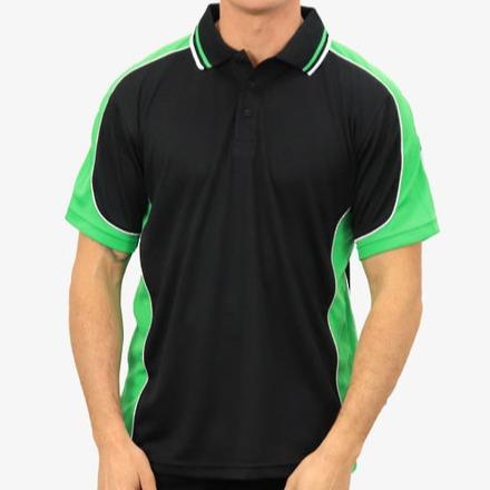 Be Seen Polo Blk/Emerald/White