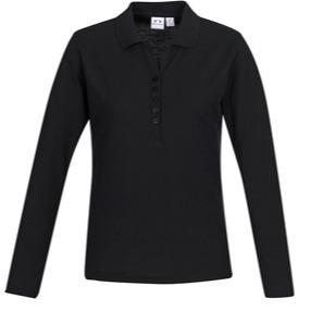 Crew Ladies L/S Black Polo