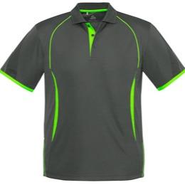 Razor Polo Mens Grey/FluroLime