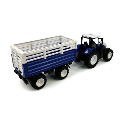 Big Country Toys Remote Control Tractor & Trailer Combo Blue/White