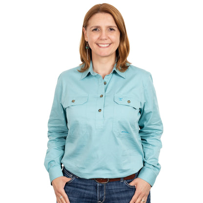 JUST COUNTRY Jahna Ladies Work Shirt Reef