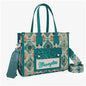 Wrangler Aztec Canvas Tote - TURQUOISE