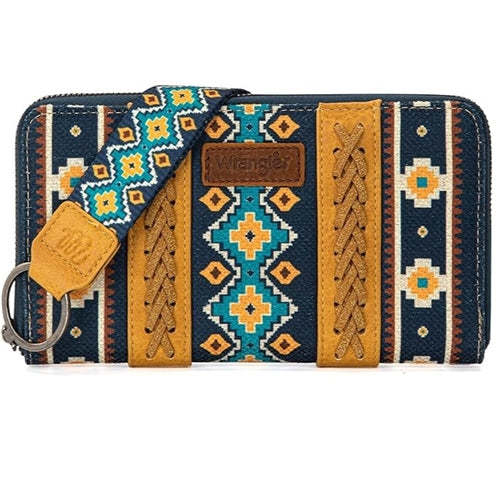 Wrangler Southwestern Art Print Wallet Mustard