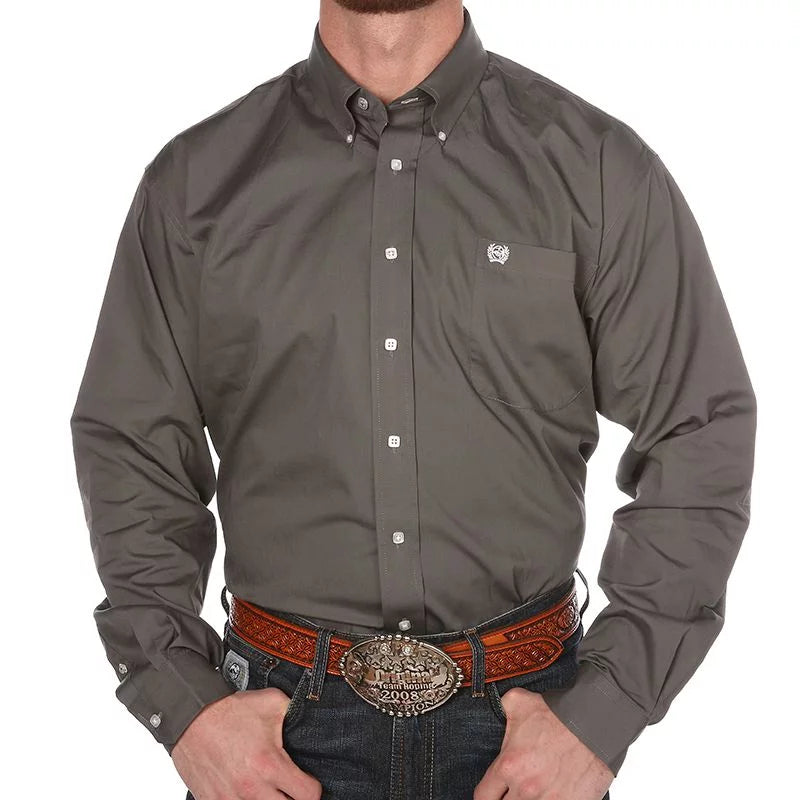 CINCH Classic Fit Grey L/S Shirt