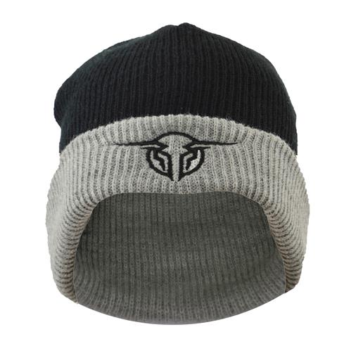 Bullzye Mens Authentic Beanie- Black/Charcoal