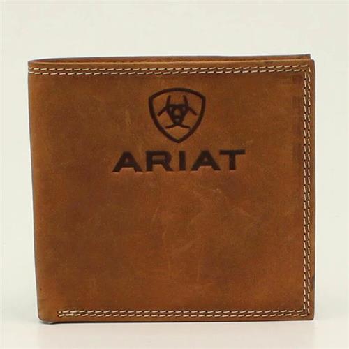 ARIAT Large Bi-Fold Medium Brown Wallet - copy