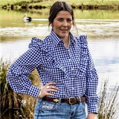 Black Colt Rubi Shirt Blue Gingham