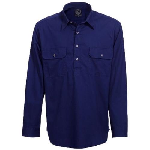 Kid Pilbara C/F L/S Shirt French Navy