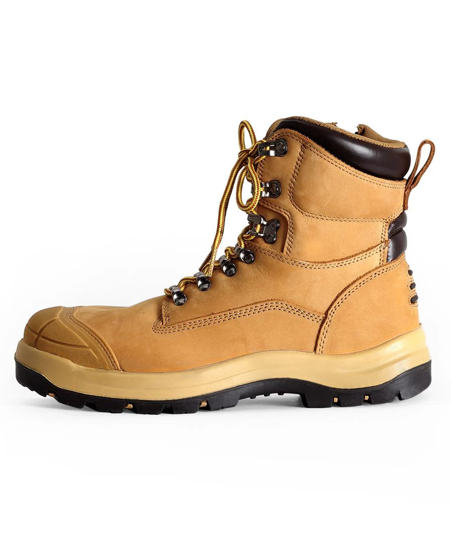 JB Roadtrain Lace up Safety Boots - Wheat