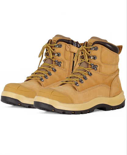 JB Roadtrain Lace up Safety Boots - Wheat