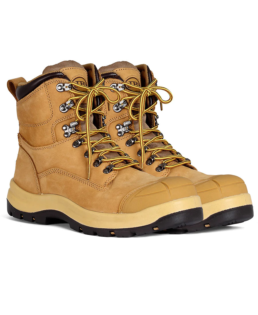 JB Roadtrain Lace up Safety Boots - Wheat