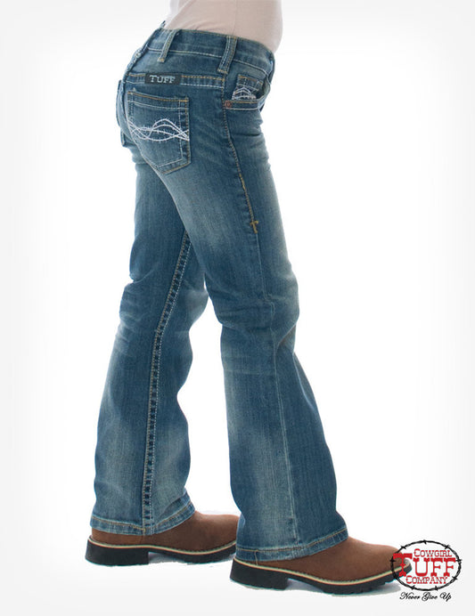 Cowgirl Tuff Jeans - Girl's Don't Fence me in Boot Cut