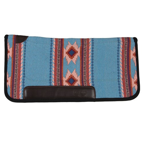 Fort Worth Contoured Saddle Pad Turquoise/Pink 32" x 32"