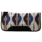 Fort Worth Contoured Saddle Pad Blue/Chocolate 30" x 30"