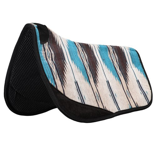 Barrel Race Contoured Pad Turquoise/Chocolate 28" x 28"