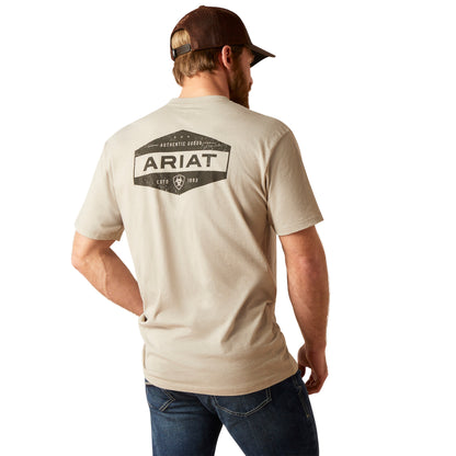 Ariat Men’s Hex Tee – Khaki Heather