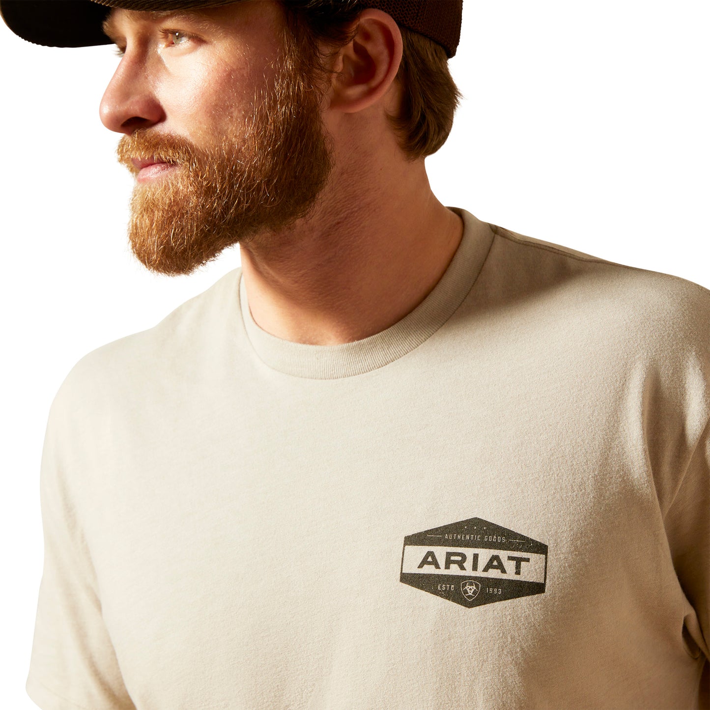 Ariat Men’s Hex Tee – Khaki Heather