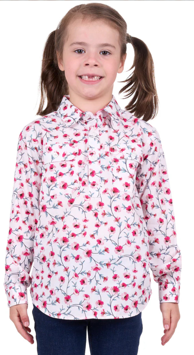 Hard Slog Kids Pearl 1/2 Button L/S Shirt