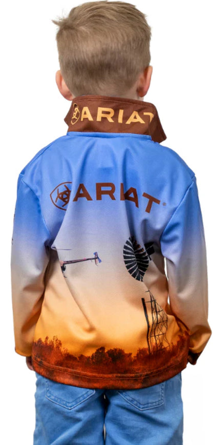 Ariat Kids Fishing Shirt Windmill