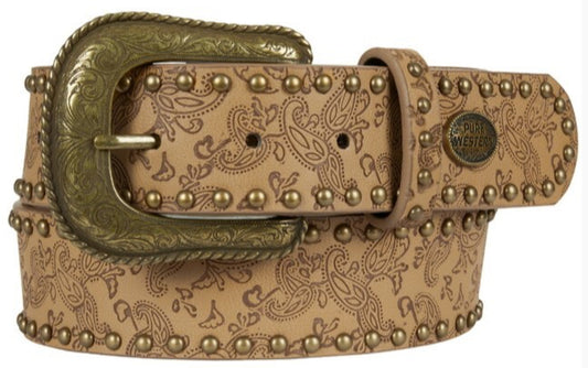 Pure Western Ladies Paisley Belt