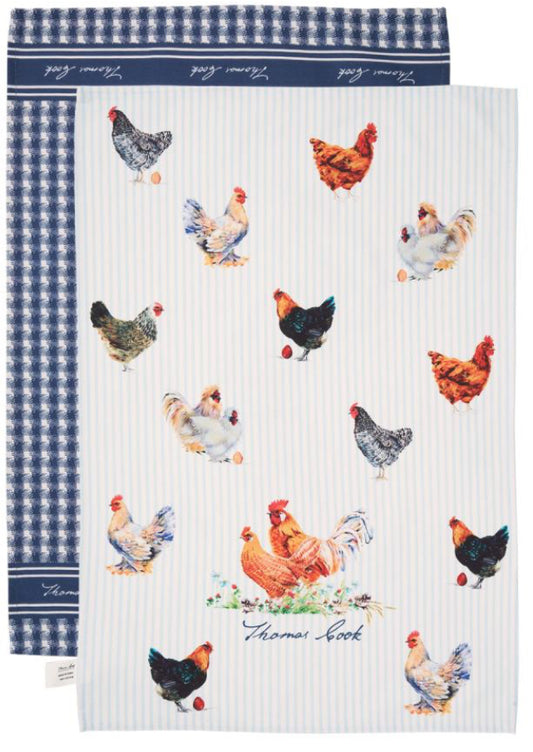 Thomas Cook Tea Towel - Navy/White