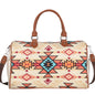 Montana West Aztec Canvas Weekender Bag - Brown