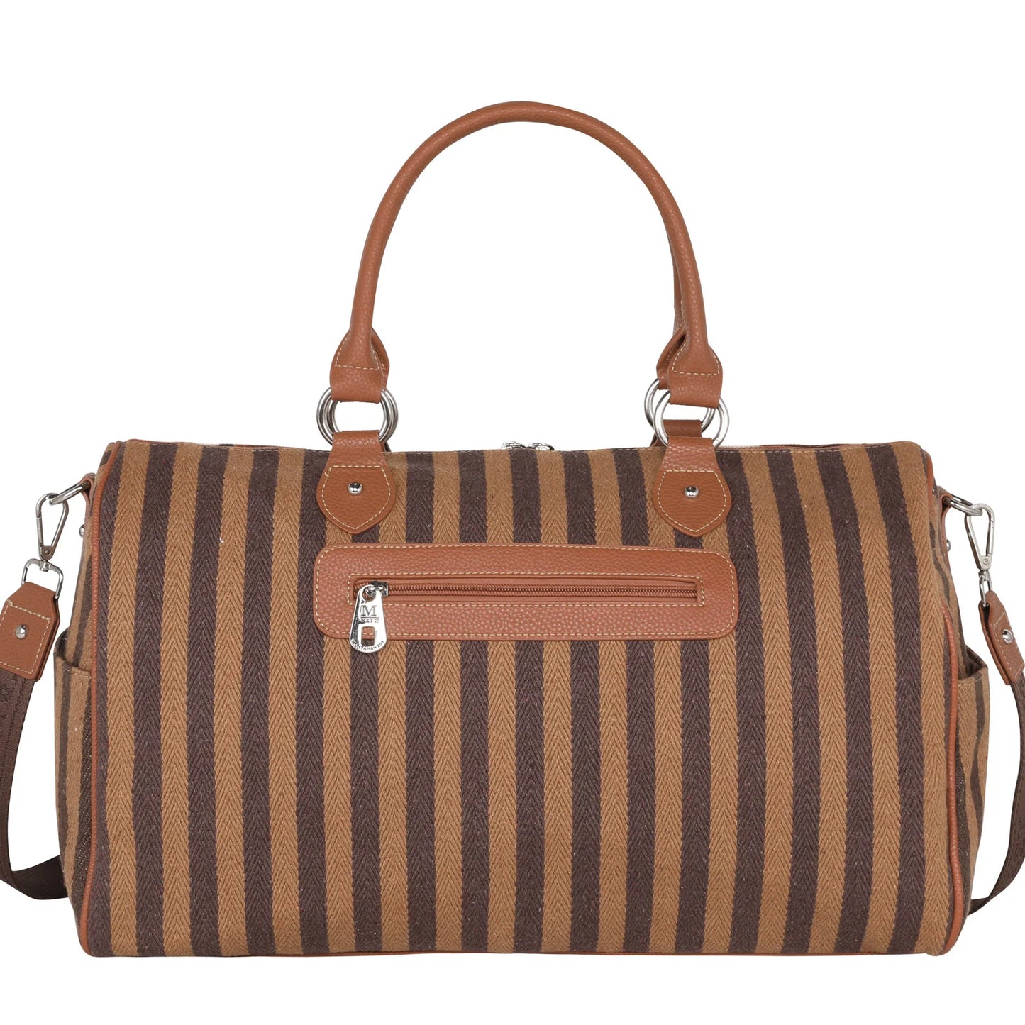 Montana West Aztec Canvas Weekender Bag - Brown