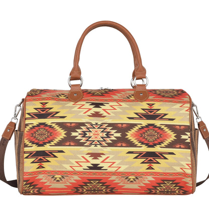 Montana West Aztec Canvas Weekender Bag - Brown