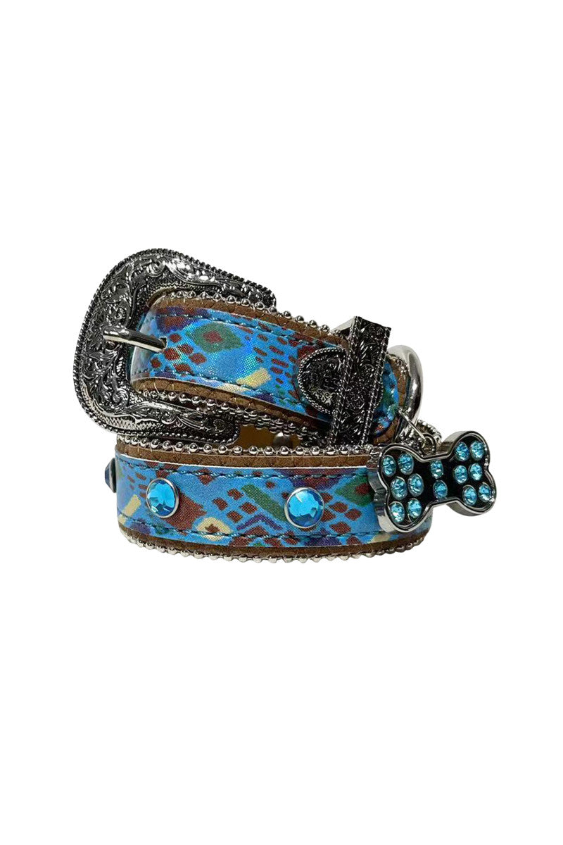 Pure Western Chloe Dog Collar - Blue