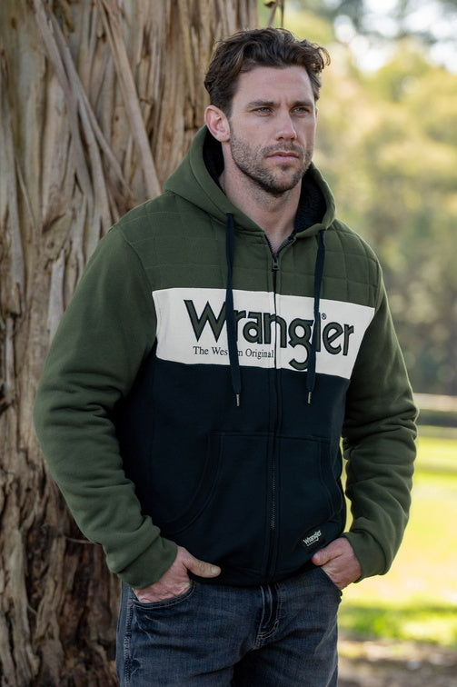 Wrangler Mens Elliot Zip up Hoodie 50% Off winter sale