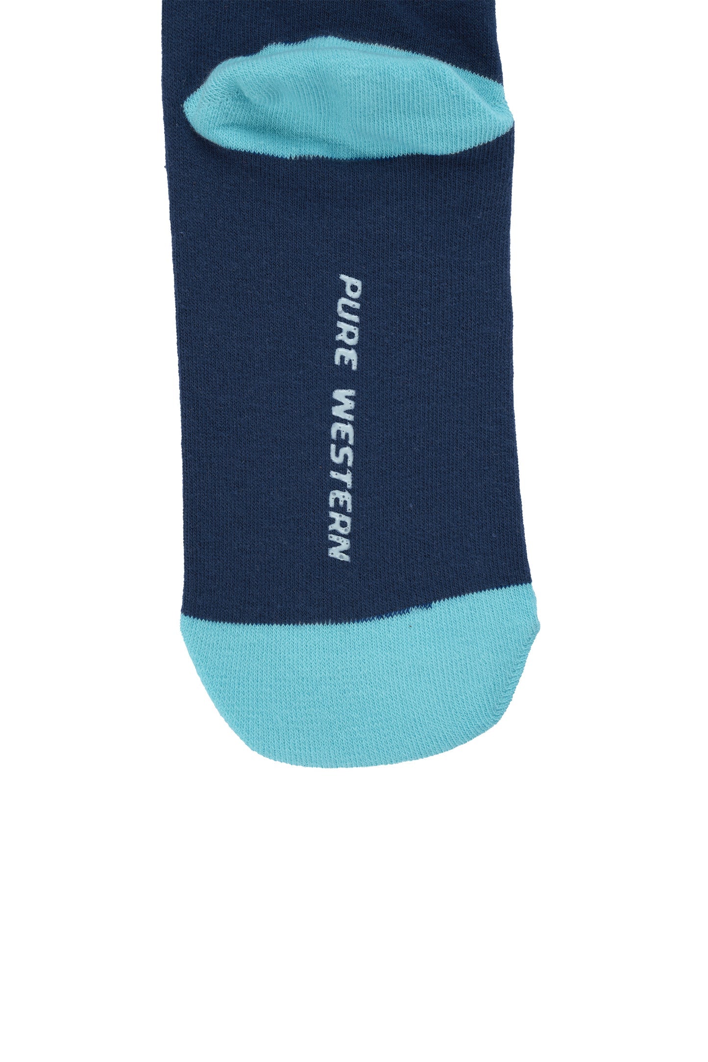 Pure Western Kids Crew Socks - Navy/Turquoise