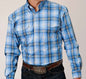 Roper Boys Amarillo Blue Plaid Shirt