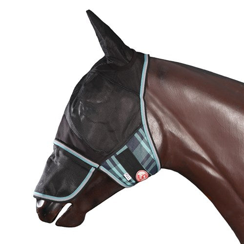 Kool Master PVC Shade Mesh Fly Mask - Turquoise