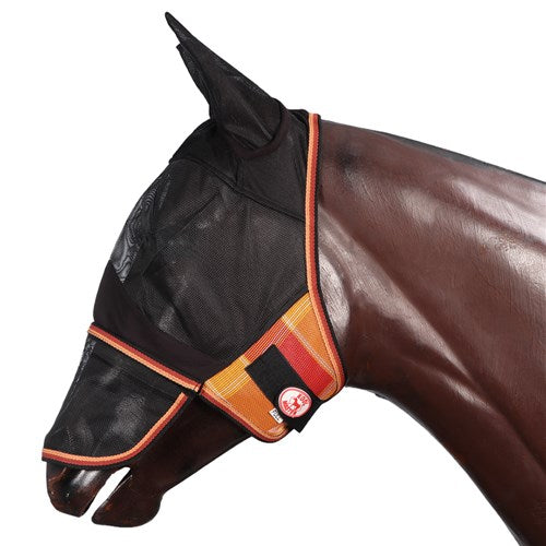 Kool Master PVC Shade Mesh Fly Mask - Red Amber