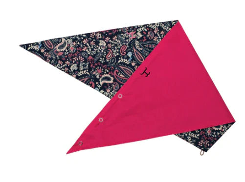 Just Country Carlee Double Sided Scarf Navy Paisley/Hot Pink