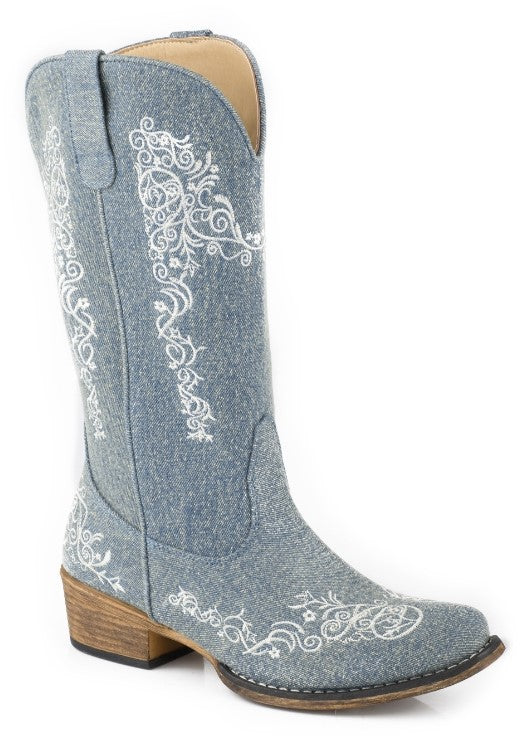 Roper Womens Riley Scroll Demin Blue